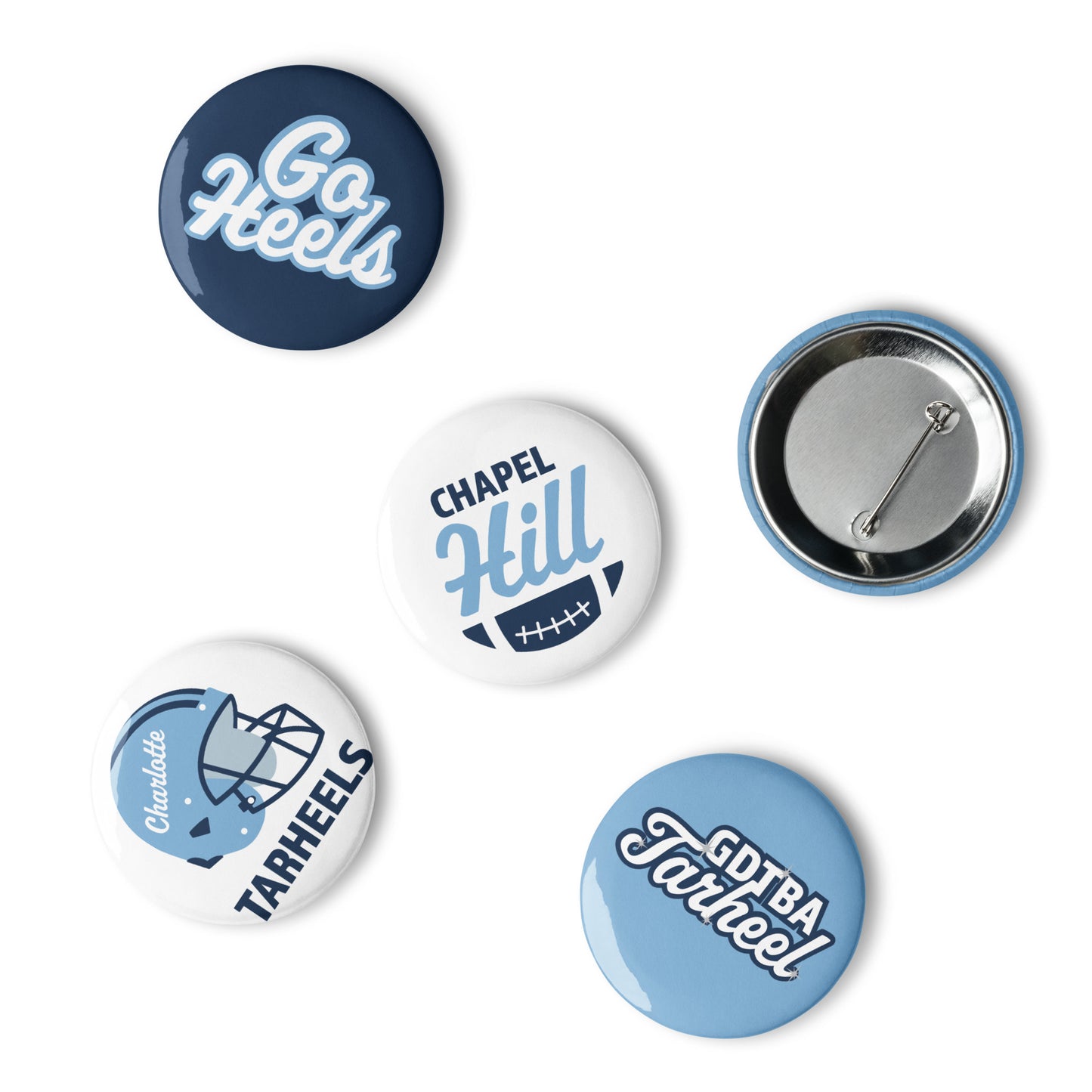 Set of UNC Chapel Hill pin buttons
