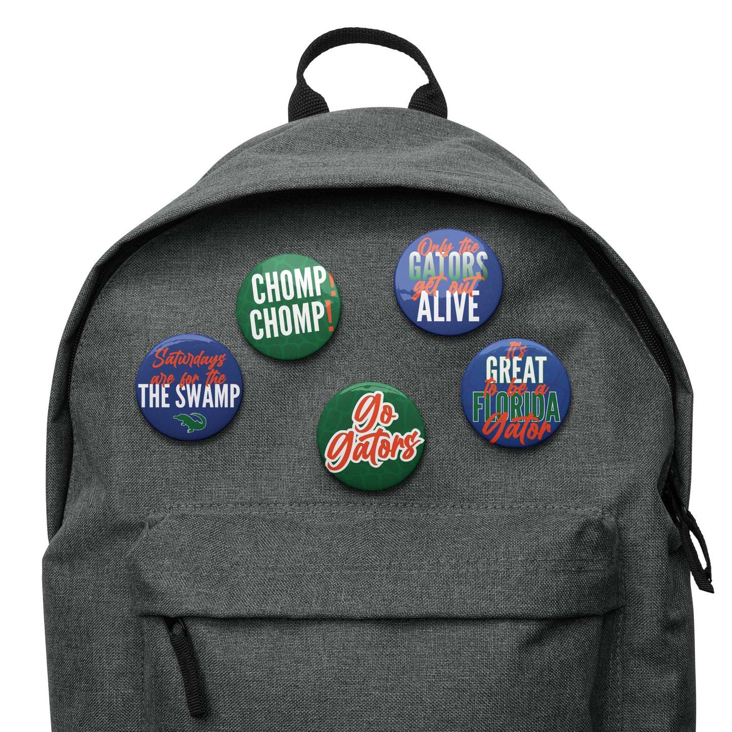 Set of Florida Gators Game Day pin buttons