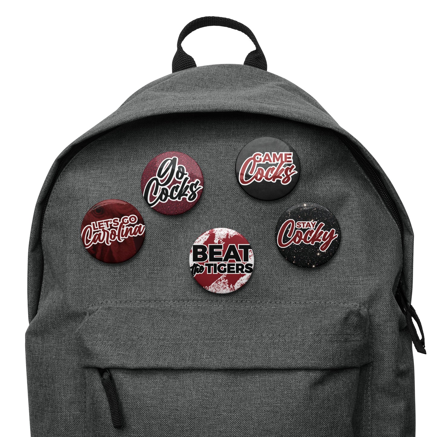 Set of South Carolina game day pin buttons