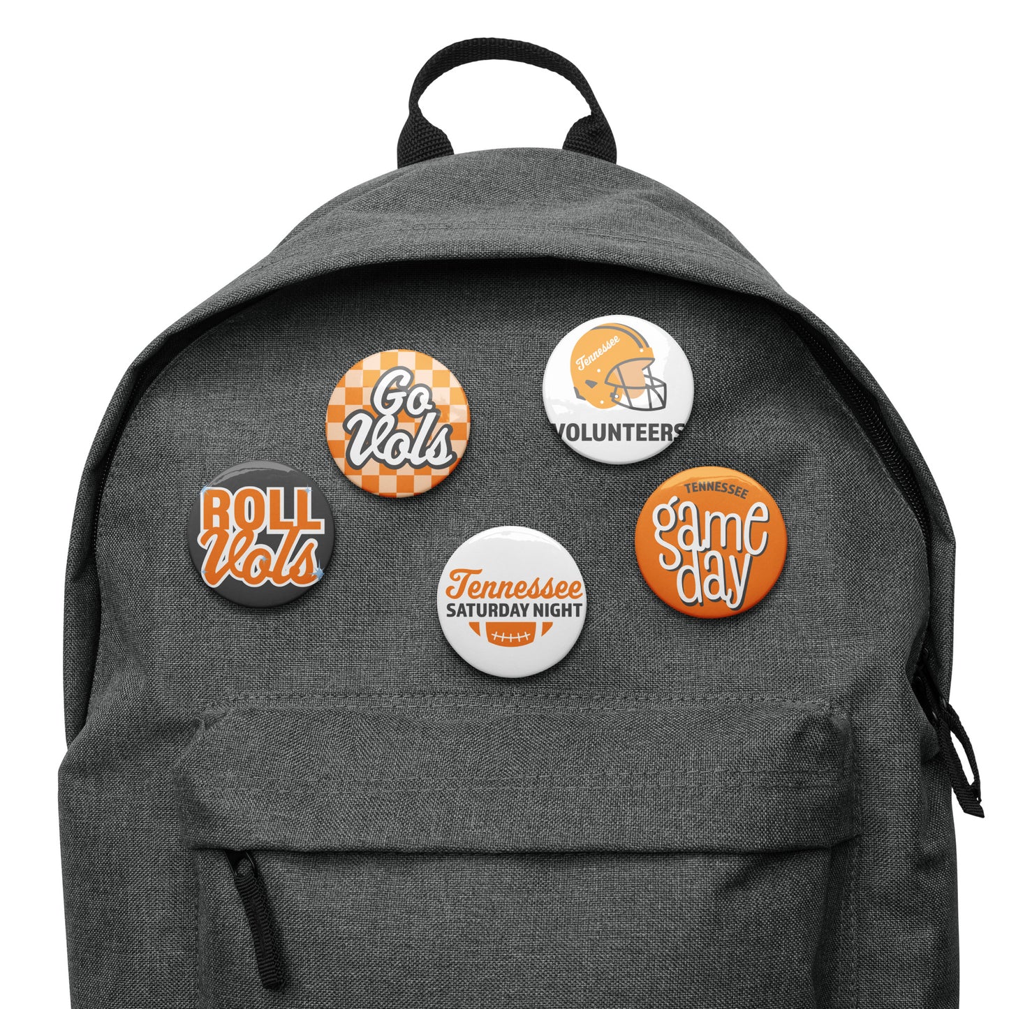 Set of UTK Volunteers Game Day pin buttons