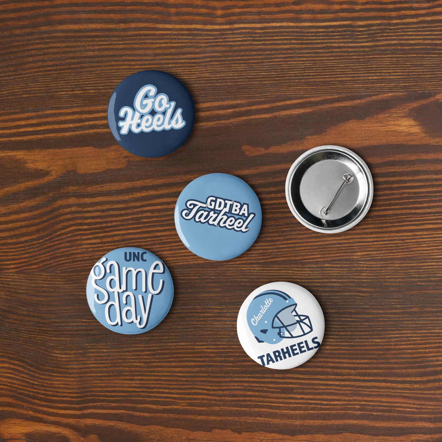 Set of UNC Chapel Hill pin buttons