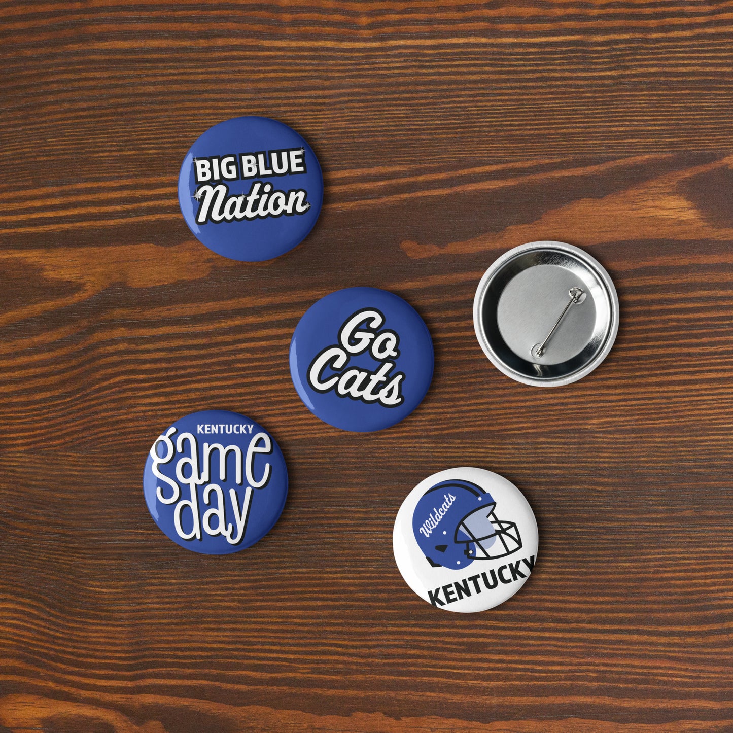 Set of 5 Kentucky pin buttons