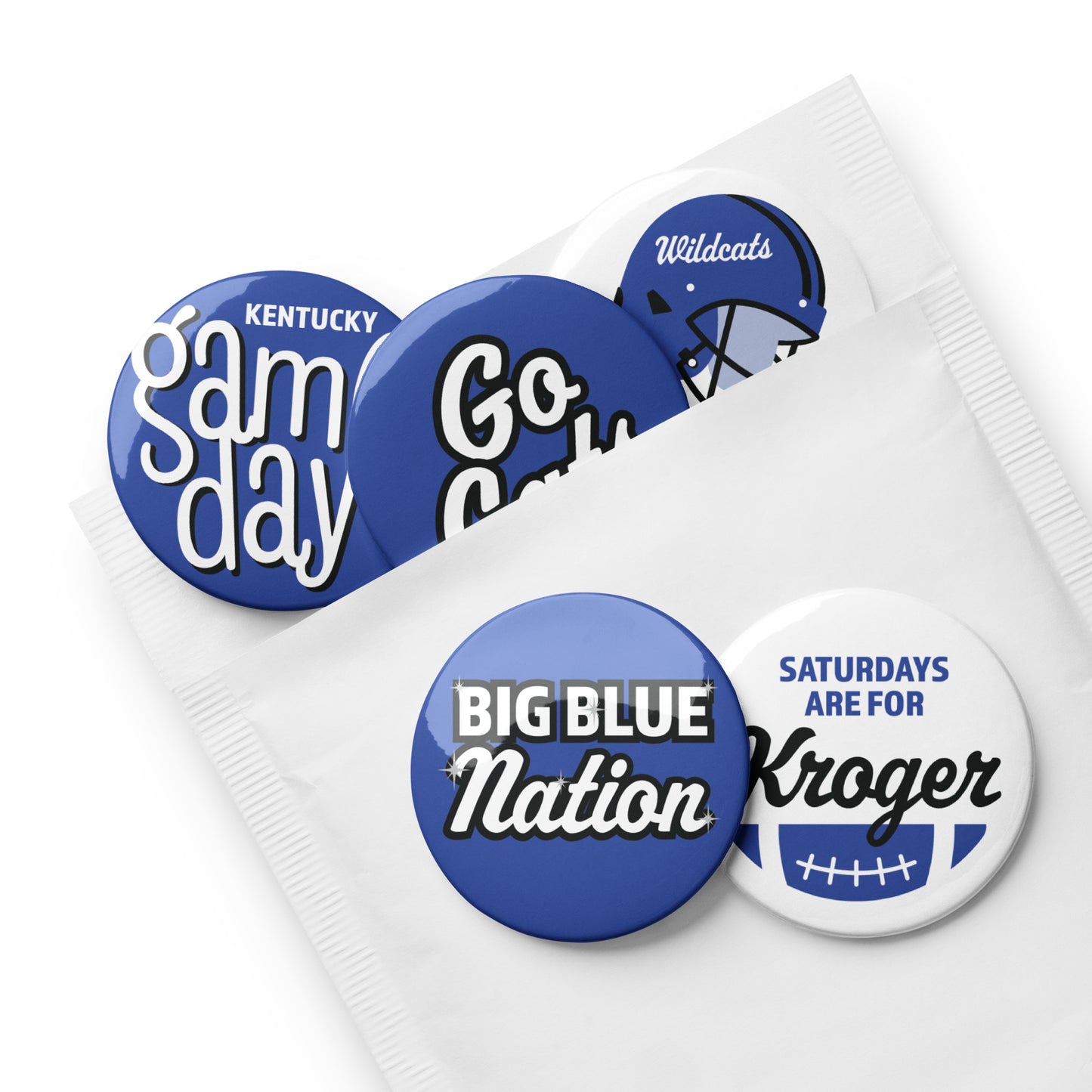 Set of 5 Kentucky pin buttons