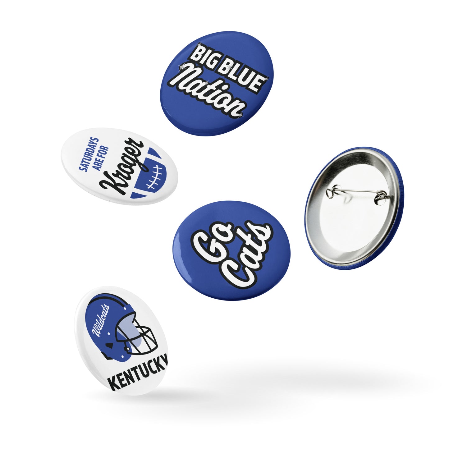 Set of 5 Kentucky pin buttons