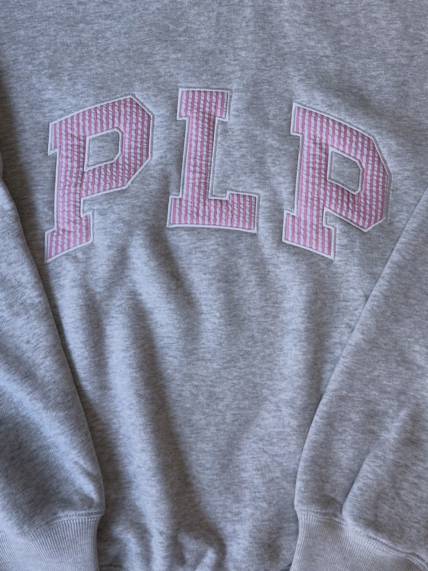 Seersucker Applique Crewneck