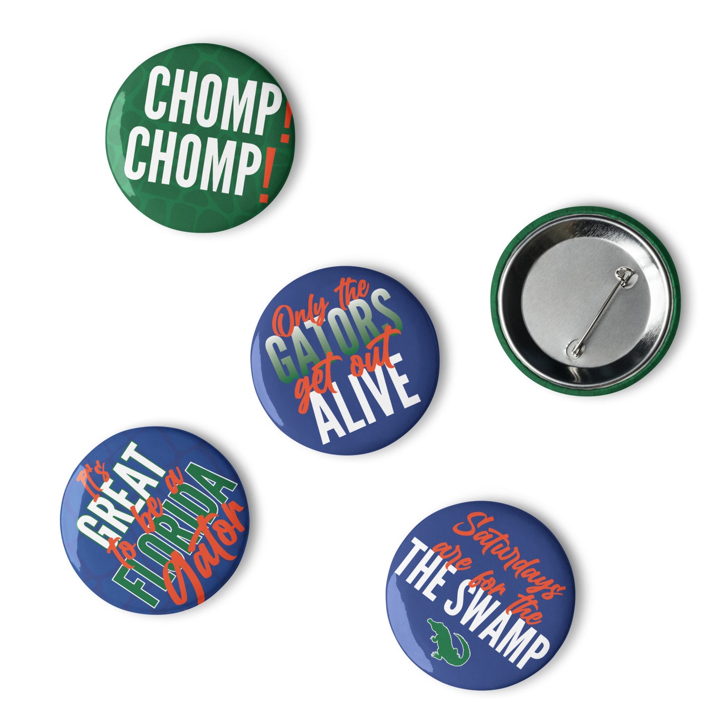 Set of Florida Gators Game Day  pin buttons