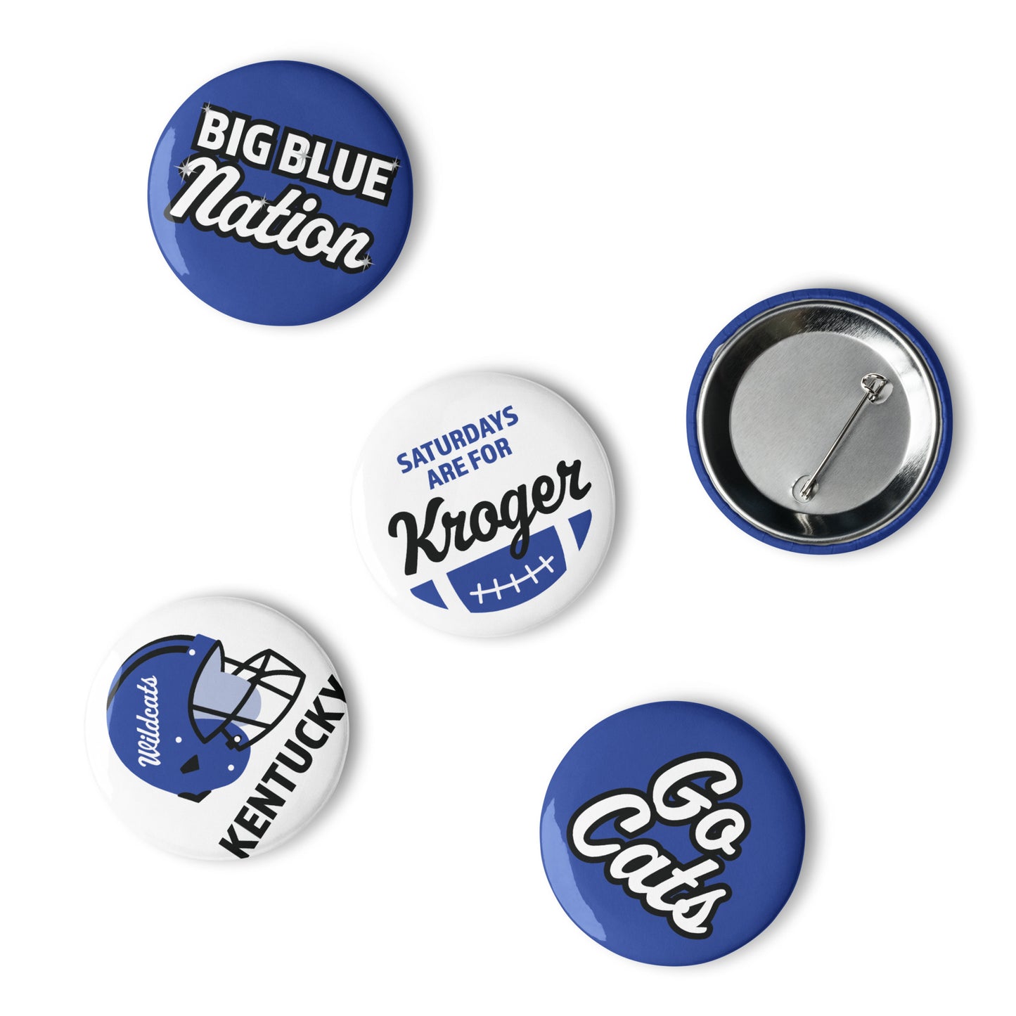 Set of 5 Kentucky pin buttons