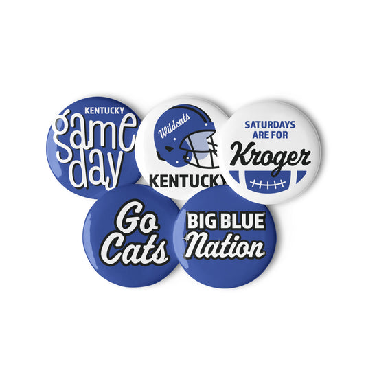 Set of 5 Kentucky pin buttons