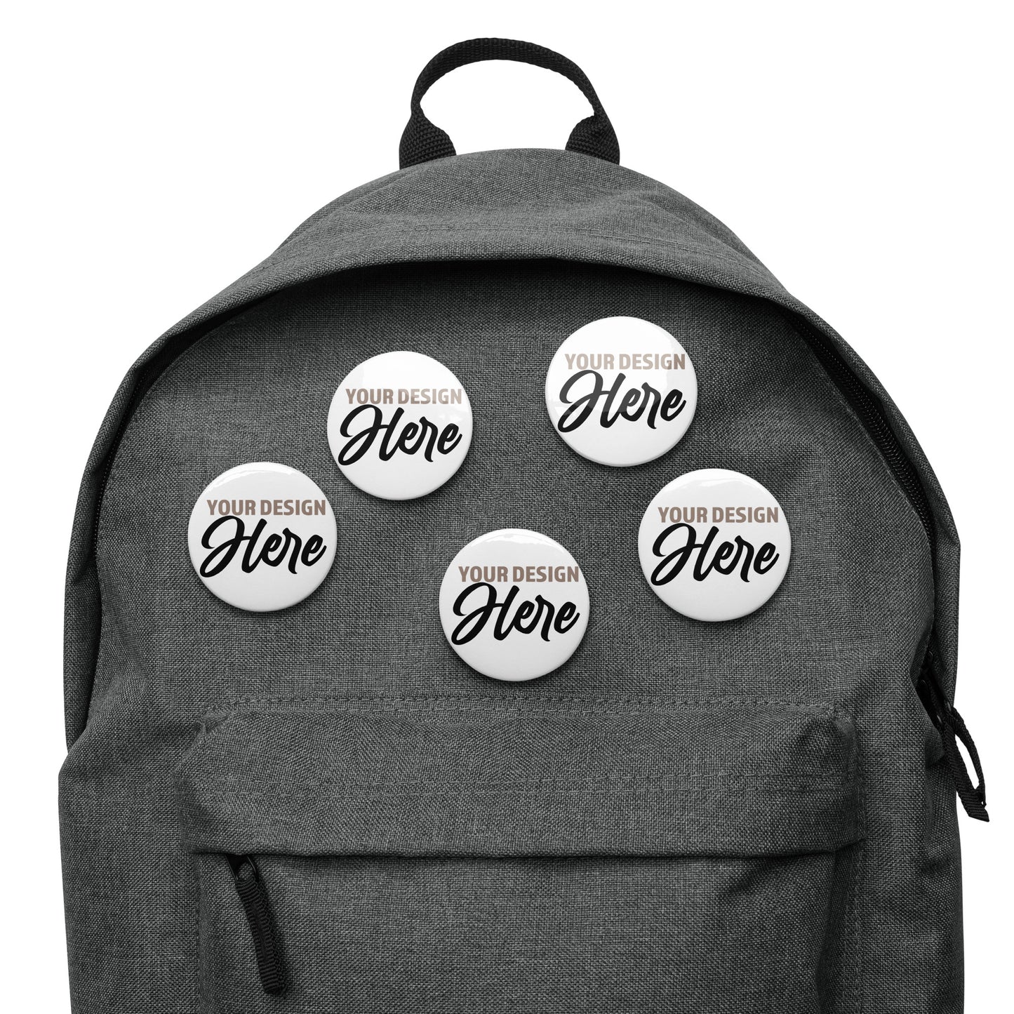 Set of 5 CUSTOM DESIGNED pin buttons