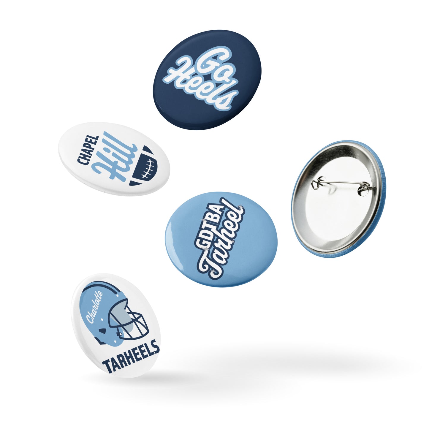 Set of UNC Chapel Hill pin buttons