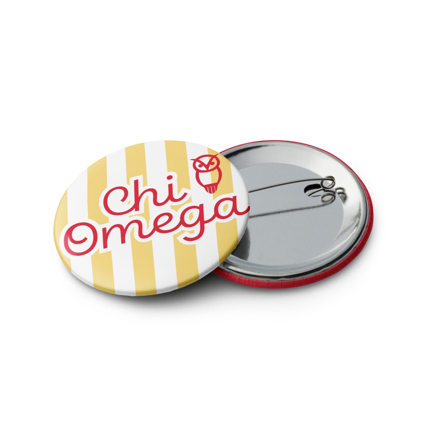 Chi Omega Button Set (5 Pack) | Chi O Sorority Pins | Bid Day Gift | Big Little Reveal | Game Day Accessories | Cute Sorority Merch