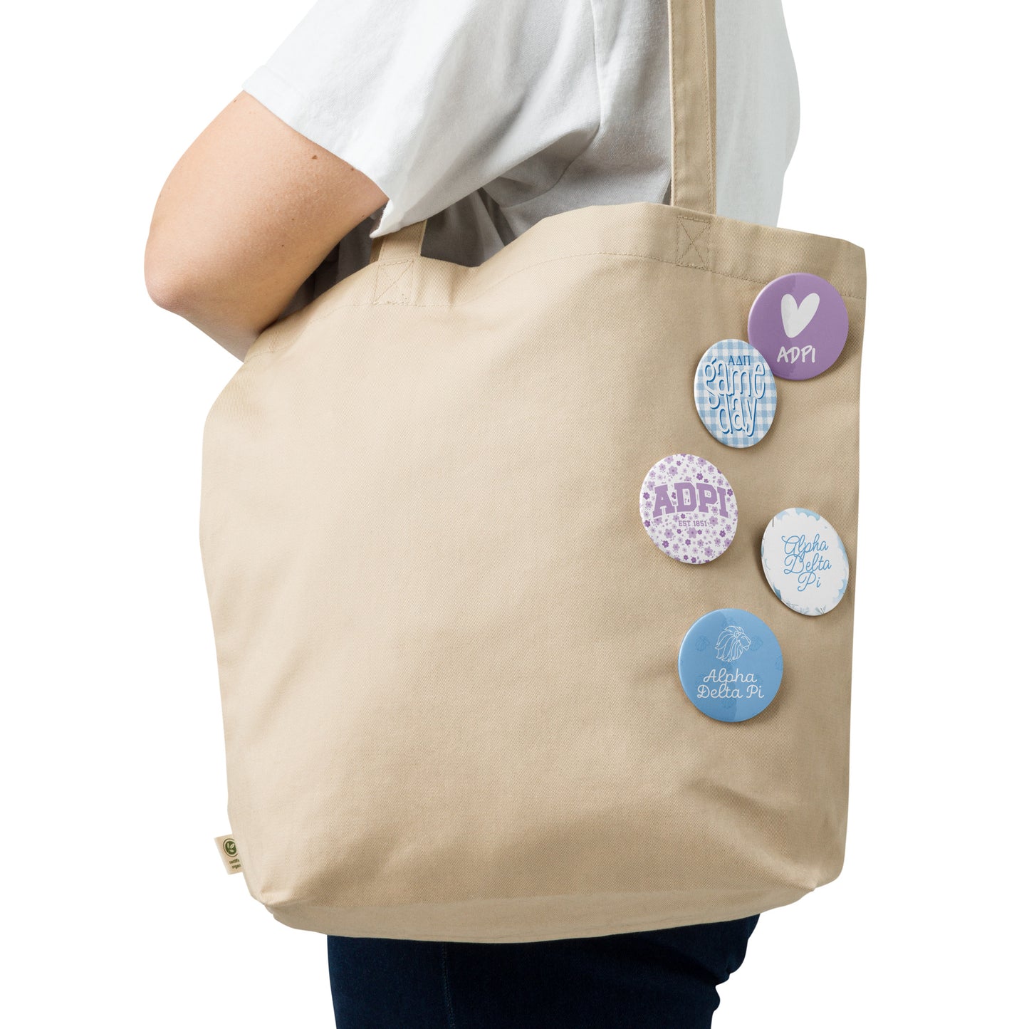 Alpha Delta Pi Button Set (5 Pack) | ADPi Sorority Pins | Bid Day Gift | Big Little Reveal | Game Day Accessories | Cute Sorority Merch