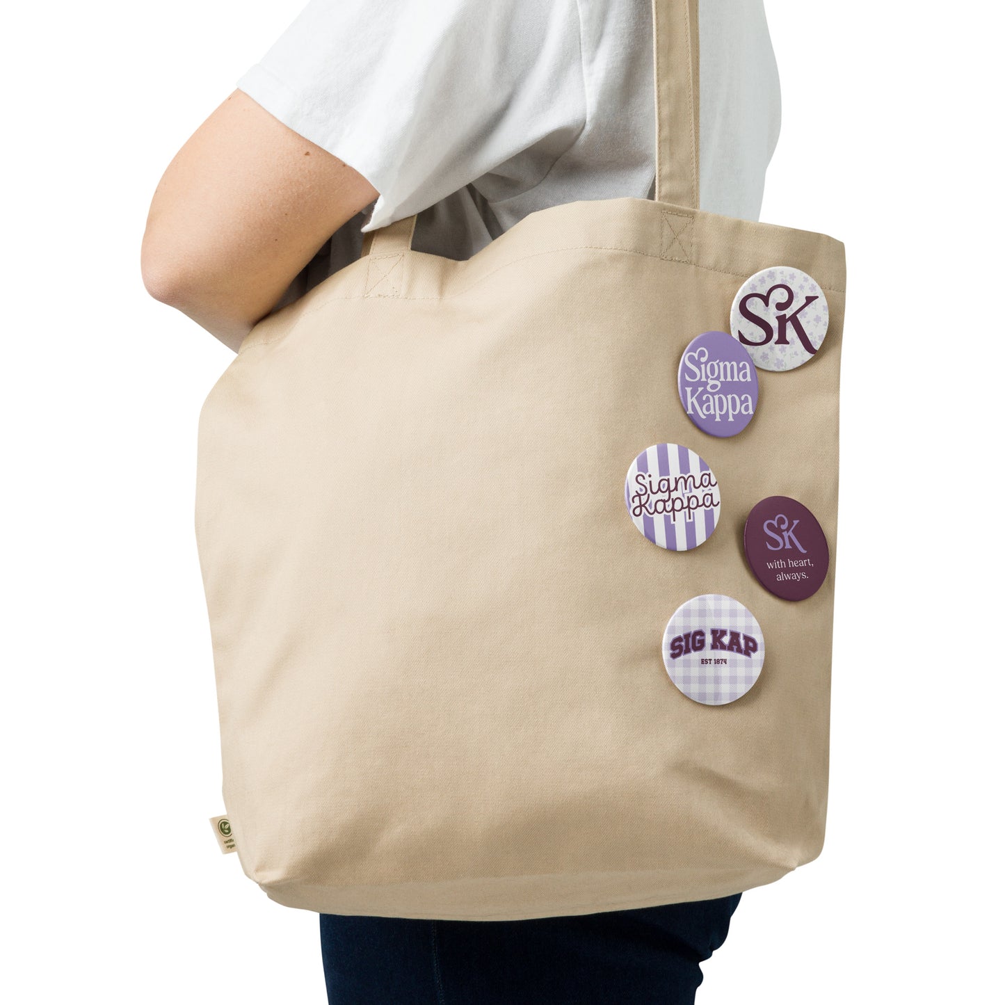 Sigma Kappa Button Set (5 Pack) | SK Sorority Pins | Bid Day Gift | Big Little Reveal | Game Day Accessories | Cute Greek Life Merch